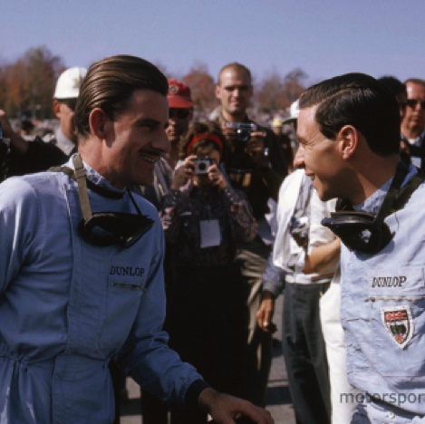 Graham Hill et Jim Clark à Watkins Glen  1966 
© Manfred Gygli Graham Hill et Jim Clark à Watkins Glen  1966 
© Manfred Gygli